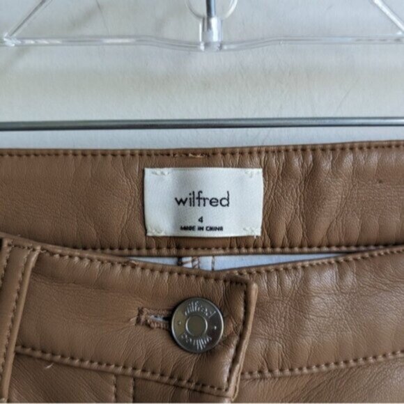 Wilfred Melina Pant - faux leather high rise in Constant Camel/Tan - Picture 9 of 9